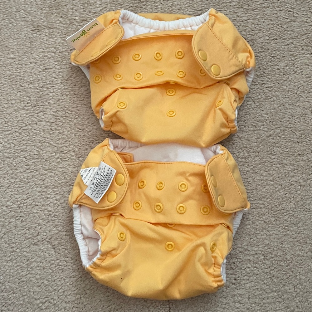 2 BumGenius reusable Baby Diapers